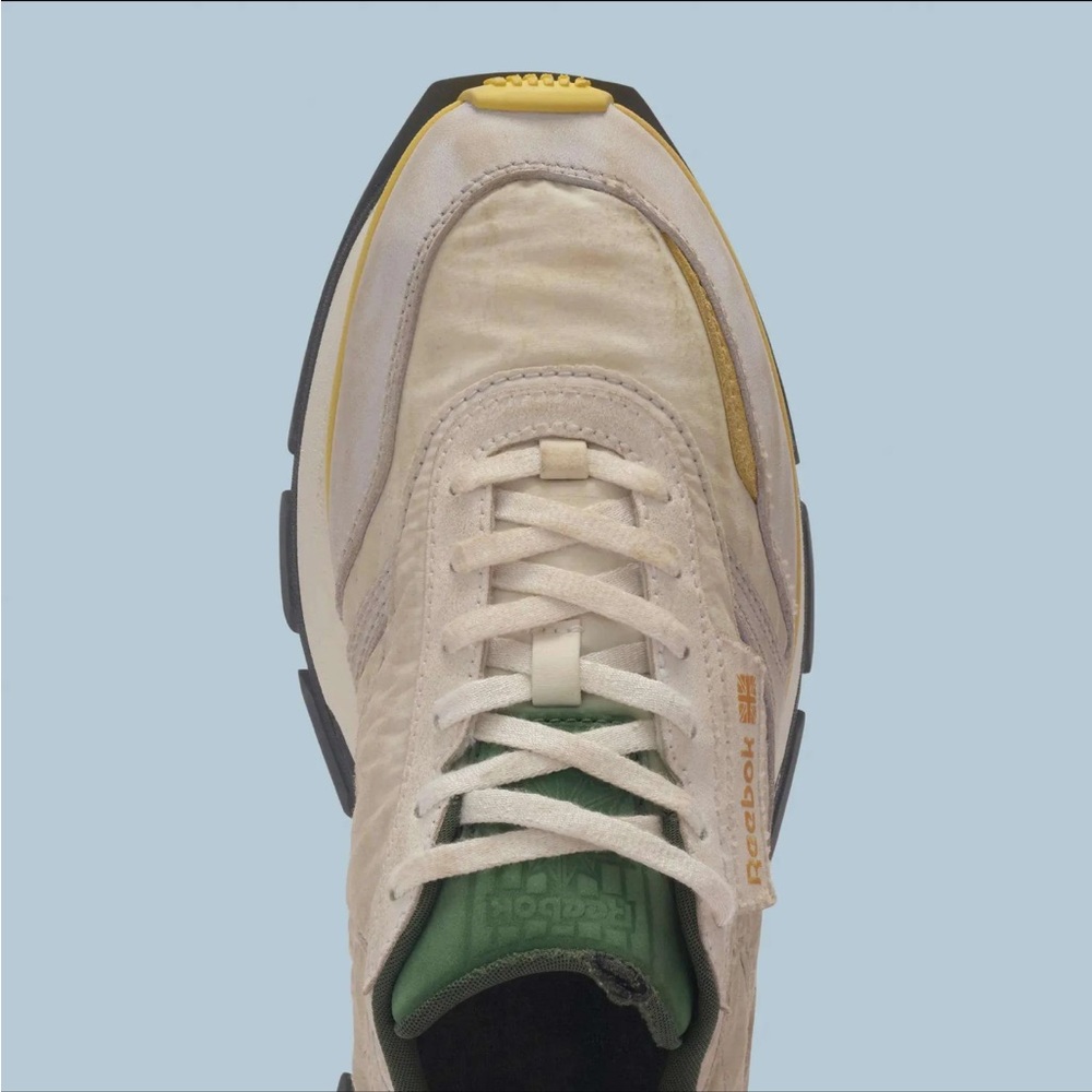 Reebok Classic Leather LTD shoes. Beige,  Gray, Yellow. Unisex. Women 8, Men 6.5 - Picture 3 of 6